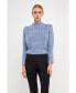 ფოტო #3 პროდუქტის Women's Chunky Wool Knit Detailed Sweater