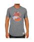 ფოტო #2 პროდუქტის Men's Heathered Gray Clemson Tigers Vintage-Like C Tri-Blend T-shirt