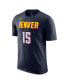 Фото #3 товара Men's Nikola Jokic Navy Denver Nuggets Icon 2022, 23 Name and Number T-shirt