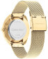 ფოტო #3 პროდუქტის Women's Gold-Tone Stainless Steel Mesh Bracelet Watch 34mm