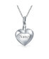 ფოტო #2 პროდუქტის Large Engravable Puff Heart Shape Locket Pendant For Women Memorial Cremation Urn Necklace For Ashes .925 Sterling Silver