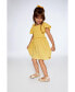 ფოტო #3 პროდუქტის Girl Textured Knit Smocked Dress Yellow - Toddler Child