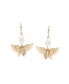 ფოტო #1 პროდუქტის Women's Green Butterfly Drop Earrings