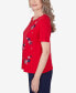 Фото #4 товара Petite All American Embroidered Stars Top