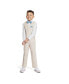 ფოტო #10 პროდუქტის Little Boys Machine Washable Natural-Linen-Look Vest, Shirt, Pants, Bowtie and Pocket Square, 5 Piece Set
