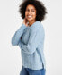 Фото #1 товара Women's Crewneck Drop-Shoulder Sweater, Created for Macy's