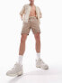 Фото #3 товара ASOS DESIGN slim chino shorts in mid length in stone