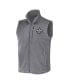 Фото #2 товара Men's NFL x Darius Rucker Collection by Gray New Orleans Saints Polar Fleece Full-Zip Vest