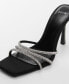 Women's Rhinestone Straps Heeled Sandals