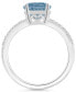 Women's Sky Blue Topaz (2-2/5 ct.t.w.) and Diamond (1/10 ct.t.w.) Ring in Sterling Silver