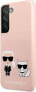 Karl Lagerfeld Karl Lagerfeld KLHCS22MSSKCI S22+ S906 hardcase jasno różowy/light pink Silicone Ikonik Karl & Choupette