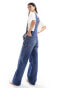 Tommy Jeans Daisy dungarees in dark wash