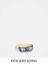 Фото #1 товара DesignB London baguette crystal ring in pink and blue