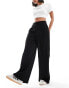 New Look textured trousers in black