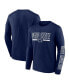 Фото #1 товара Men's Navy Penn State Nittany Lions Big and Tall Two-Hit Graphic Long Sleeve T-shirt