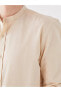 Фото #4 товара Regular Fit Uzun Kollu Keten Karışımlı Erkek Gömlek