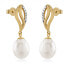 Elegant gold earrings with pearls 14/467.002/3ZIR