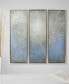 Фото #4 товара Silver Ice 3-Piece Textured Metallic Hand Painted Wall Art Set by Martin Edwards, 60" x 20" x 1.5"