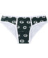 Women's Green Green Bay Packers Gauge Allover Print Knit Panties