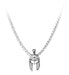 Designer men´s necklace with a knight´s helmet