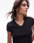 Фото #1 товара Topshop v neck everyday tee in black