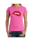Women's Word Art T-Shirt - Savage Lips