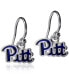 Women's Pitt Panthers Silver Enamel Dangle Earrings