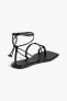 ZARA ICONS LIMITED EDITION TIED FLAT LEATHER SANDALS