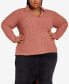 Фото #1 товара Plus Size Bridget V-Neck Sweater