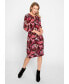 Women's 3/4 Sleeve Retro Print Dress