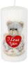 Фото #1 товара Dekorative Kerze Teddybär 7x14 cm weiß