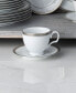 Charlotta Platinum 4 Piece Cups Set, Service for 4