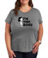 ფოტო #1 პროდუქტის Trendy Plus Size Peanuts Lucy Graphic T-shirt