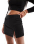 Miss Selfridge ponte mini skort in black Черный, 38 - фото #1