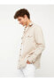Фото #2 товара Regular Fit Uzun Kollu Keten Karışımlı Erkek Gömlek Ceket