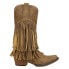 Roper Rickrack Embroidery Fringe Snip Toe Cowboy Womens Brown Casual Boots 09-0