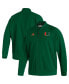 Men's Green Miami Hurricanes 2021 Sideline Woven Full-Zip Bomber Jacket