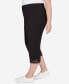 Фото #4 товара Plus Size Stretch Lace Hem Capri Pants