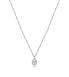 Beautiful steel necklace with zircon Ribbon BBN29