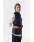 Women's Stitch Drawstring Sleeveless Jacket, Waistcoat, Black