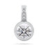 Elegant silver set with zircons SET201W (pendant, earrings)