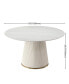 Фото #9 товара 53 Inch Round Sintered Stone Carrara White Dining Table