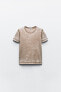 Slub knit devoré faded-effect t-shirt