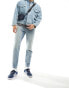 Фото #6 товара ASOS DESIGN classic rigid jeans in light wash blue