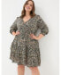 ფოტო #1 პროდუქტის Plus Size Amba Wild Paisley Jersey Dress