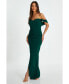 Women's Scuba Crepe Bardot Wrap Maxi Dress