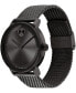 ფოტო #2 პროდუქტის Men's Bold Evolution 2.0 Swiss Quartz Ionic Plated Black Steel Watch 40mm