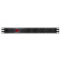 LogiLink PDU8A02 - Basic - 1U - Aluminium - Black - 8 AC outlet(s) - C13 coupler