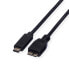Фото #3 товара Кабель USB 3.1 ROLINE C-Micro B - M/M 1м - 1 м - USB C - Micro-USB B - USB 3.2 Gen 1 (3.1 Gen 1) - 5000 Мбит/с - черный