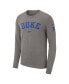 Фото #3 товара Men's Heather Gray Duke Blue Devils Arch 2-Hit Long Sleeve T-shirt